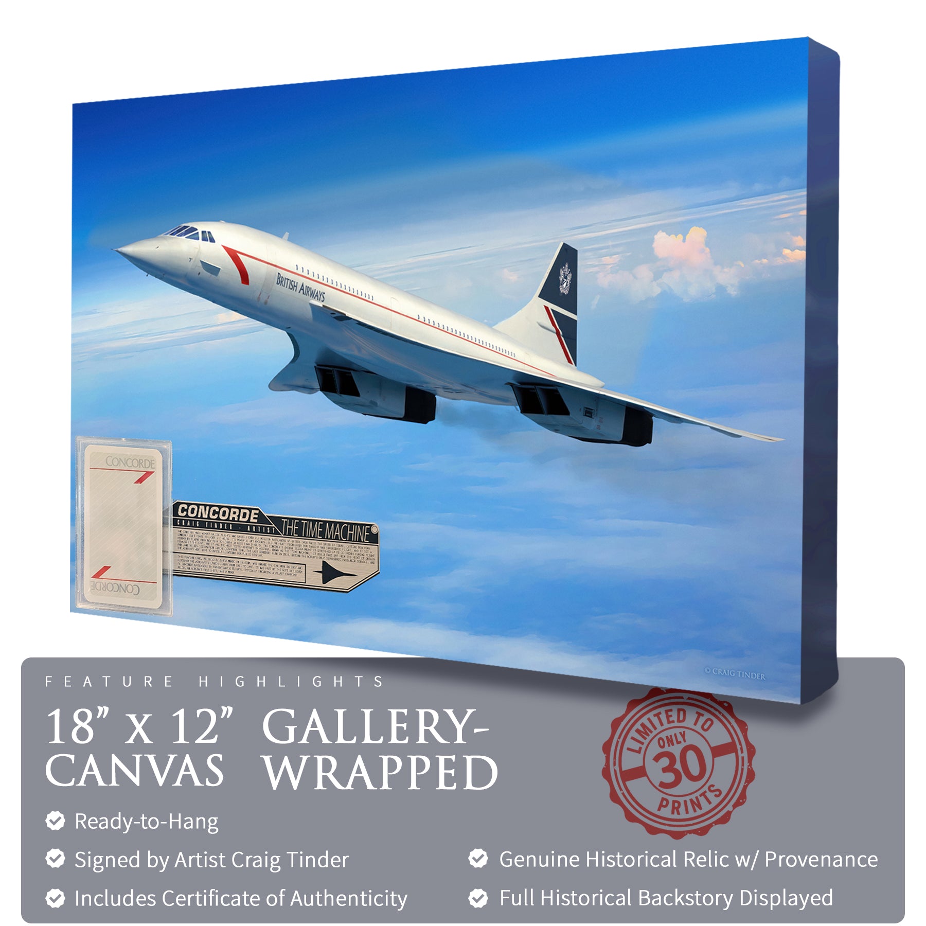 Concorde - The Time Machine Canvas | INCLUDES: Playing Card from Flight