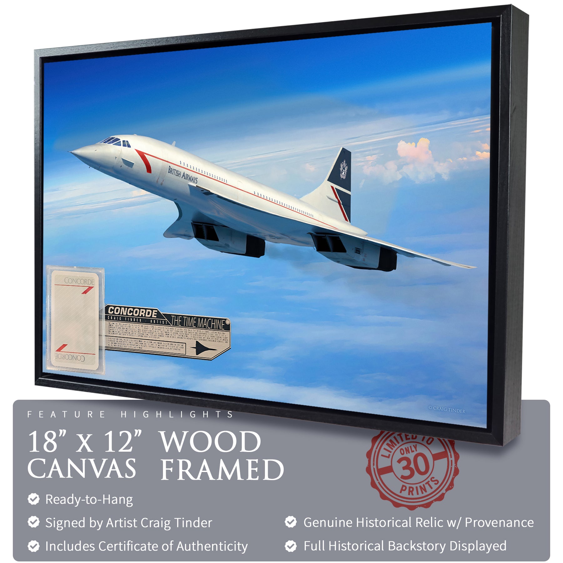 Concorde - The Time Machine Canvas | INCLUDES: Playing Card from Flight