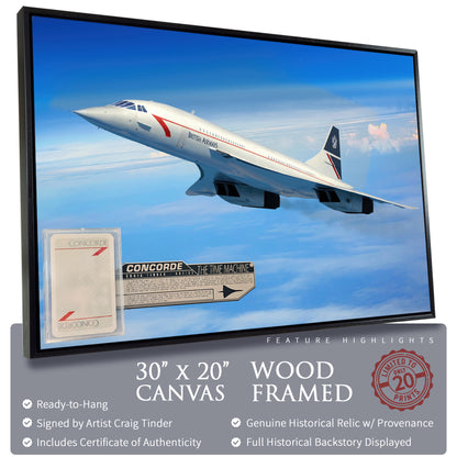 Concorde - The Time Machine Canvas | INCLUDES: Playing Card from Flight
