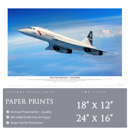 Concorde - The Time Machine Canvas | INCLUDES: Playing Card from Flight