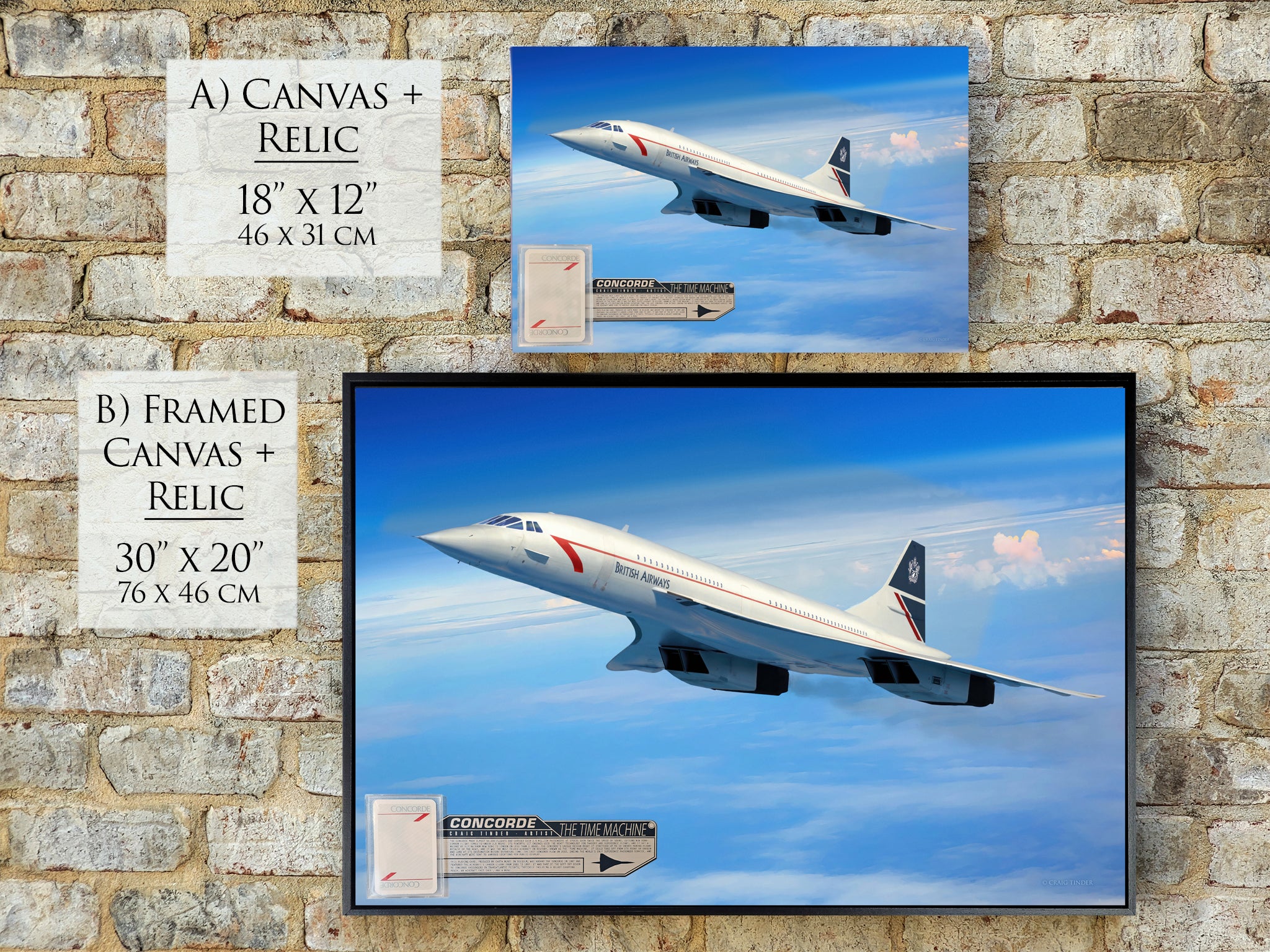 The Time Machine - Concorde Canvas with Concorde Relic