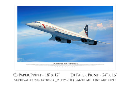 The Time Machine - Concorde Canvas | INCLUDES: Playing Card from Flight