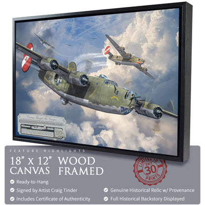 B-24 Liberator - Crossing Through The Canyon Canvas | INCLUDES: Aluminum and Engine Parts