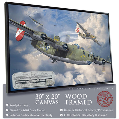 B-24 Liberator - Crossing Through The Canyon Canvas | INCLUDES: Aluminum and Engine Parts