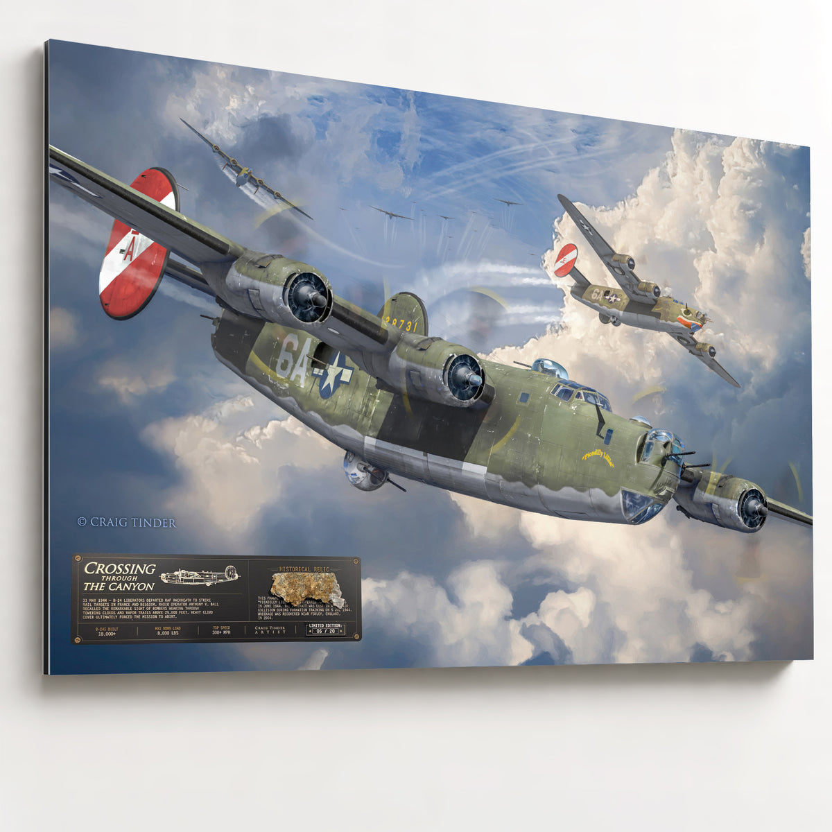 B-24 Liberator - Crossing Through The Canyon | INCLUDES: Aluminum and Engine Parts