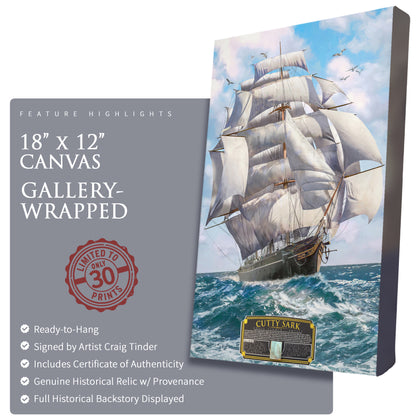 Cutty Sark Clipper Ship Canvas | INCLUDES: Muntz Plating Relic