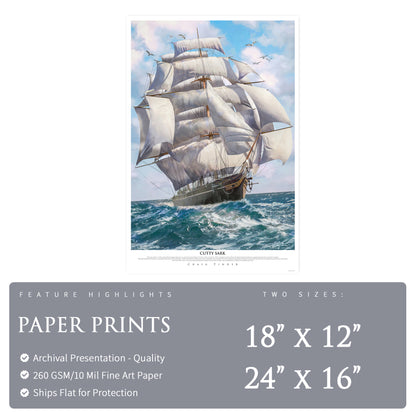 Cutty Sark Clipper Ship Canvas | INCLUDES: Muntz Plating Relic