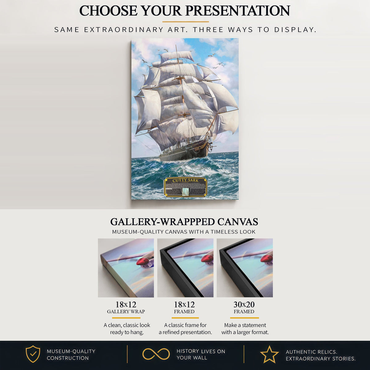 Cutty Sark gallery-wrapped canvas