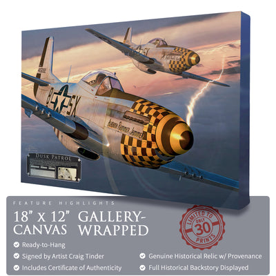 P-51 Mustang - Dusk Patrol historical relic artwork by Craig Tinder