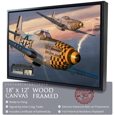P-51 Mustang - Dusk Patrol historical relic artwork by Craig Tinder