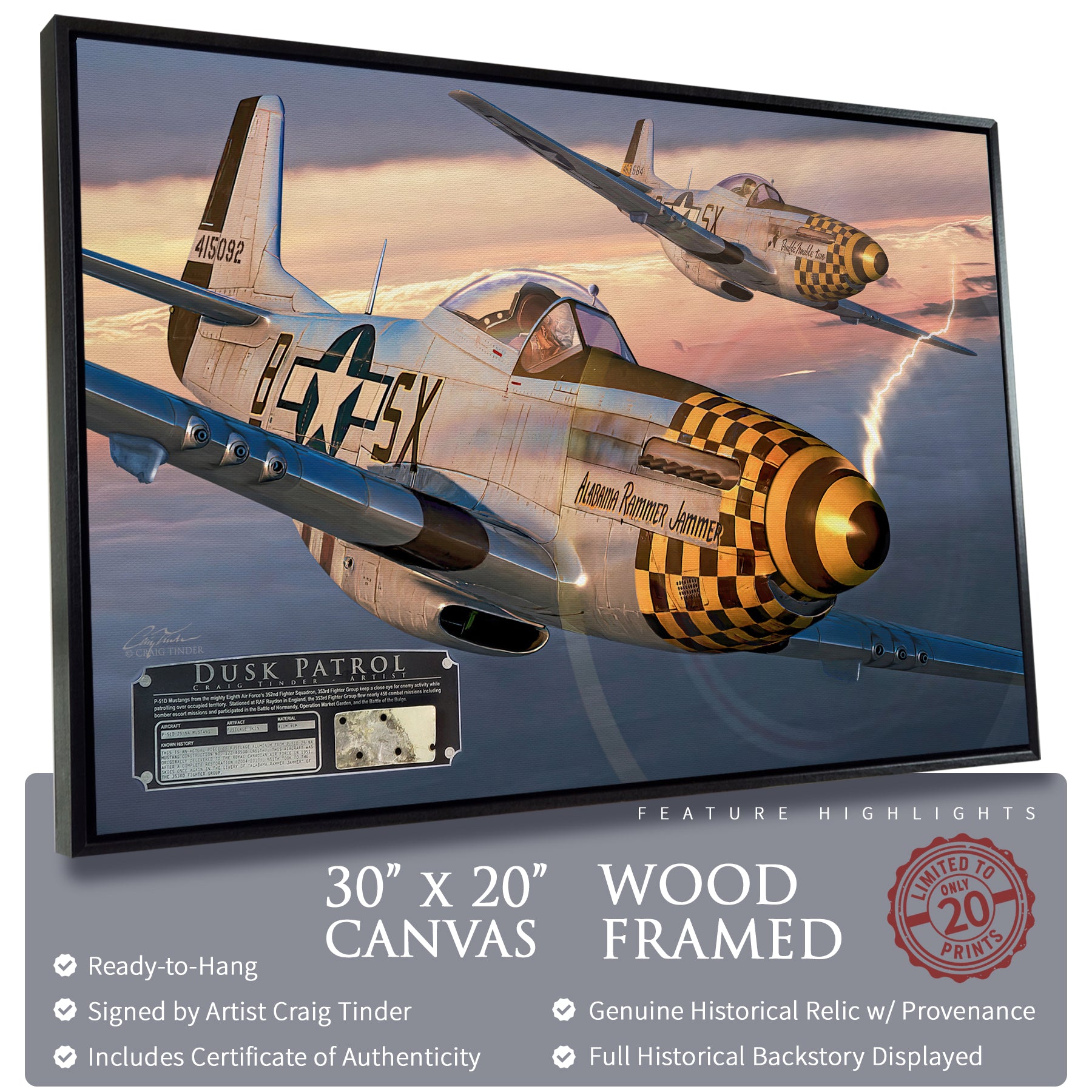 P-51 Mustang - Dusk Patrol Canvas | INCLUDES: Skin Relic