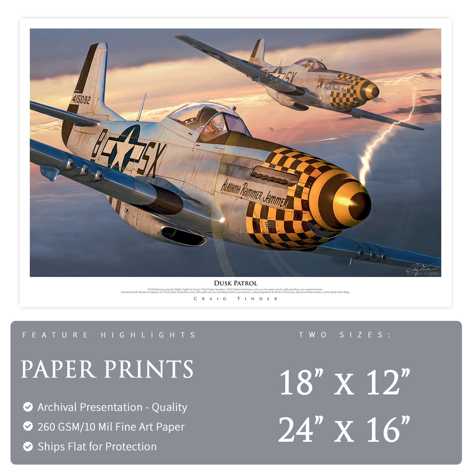 P-51 Mustang - Dusk Patrol Canvas | INCLUDES: Skin Relic