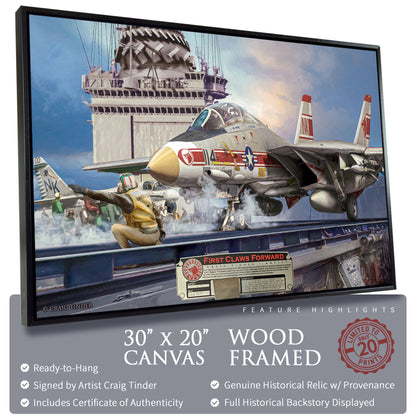 F-14 Tomcat - First Claws Forward Canvas | INCLUDES: TF30 Afterburner Fairing Shield Fragment
