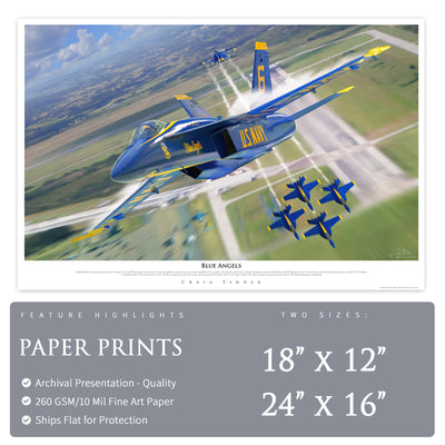 F/A-18E Super Hornet - US NAVY Blue Angels Art Print by Craig Tinder