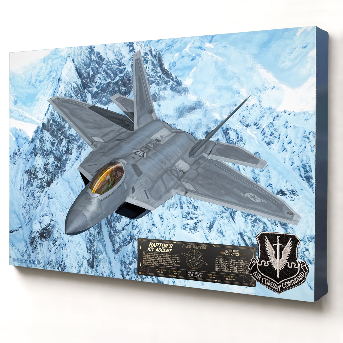 F-22 Raptor - Raptor's Icy Ascent | INCLUDES: Authentic Patch