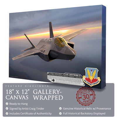 F-35 Lightning II - Lightning From Above historical relic artwork by Craig Tinder