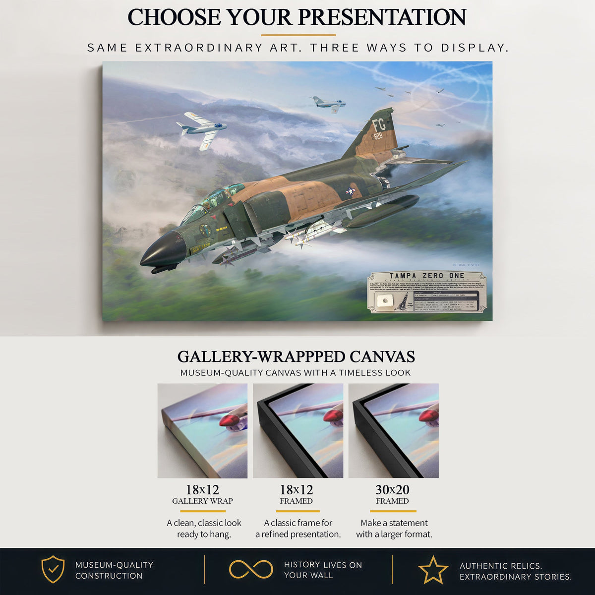 F-4 Phantom II Tampa Zero One gallery-wrapped canvas