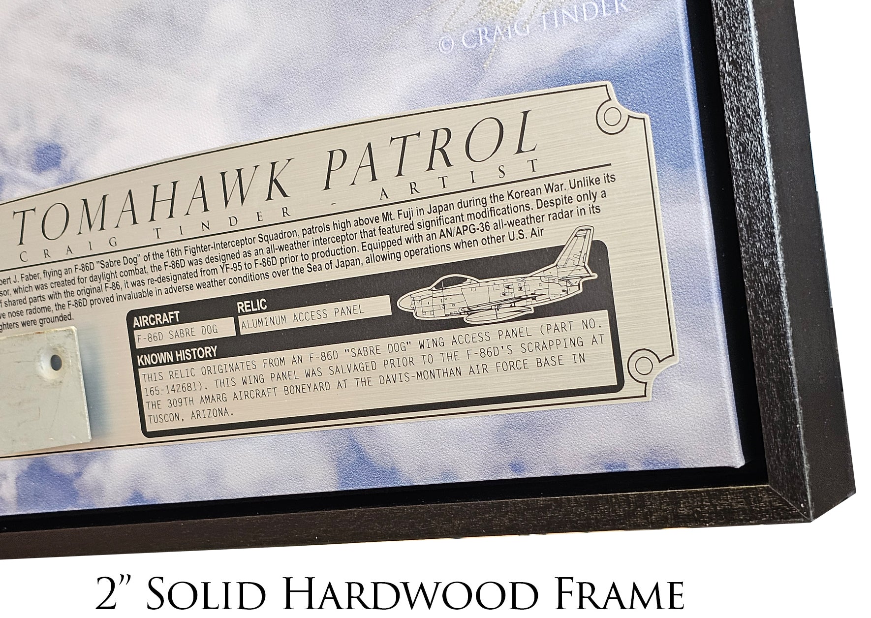 Tomahawk Patrol - F-86D Sabre Dog Canvas with F-86D Relic