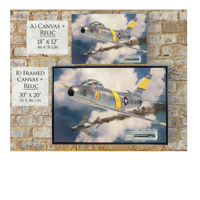 F-86 A Sabre - America's First Jet Ace historical relic artwork by Craig Tinder
