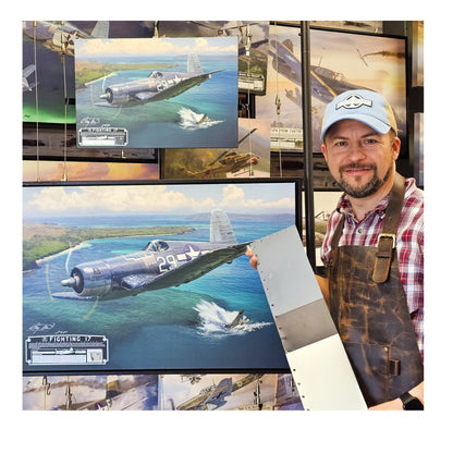 F4U Corsair - Fighting 17 Canvas | INCLUDES: Wing Relic