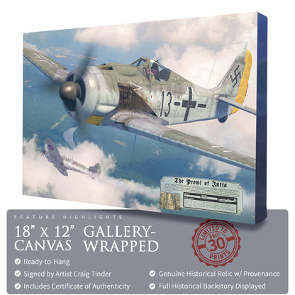 Focke-Wulf Fw 190 - The Prowl of Jutta Canvas | INCLUDES: Instrument Panel Piece