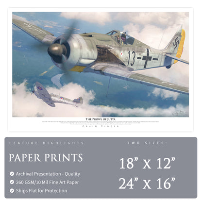 Focke-Wulf Fw 190 - The Prowl of Jutta Canvas | INCLUDES: Instrument Panel Piece
