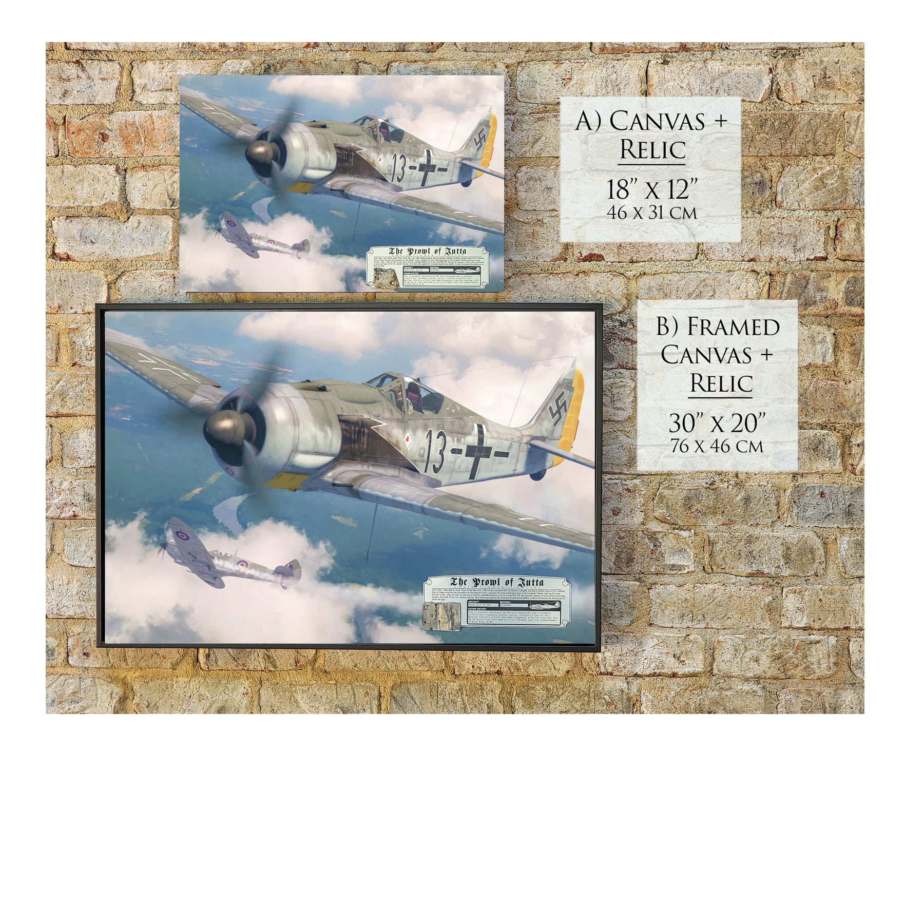 Focke-Wulf Fw 190 - The Prowl of Jutta Canvas | INCLUDES: Instrument Panel Piece
