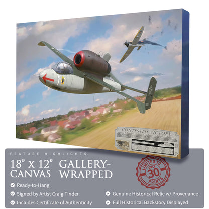 He 162 Salamander - Contested Victory Canvas | INCLUDES: Fuselage Relic