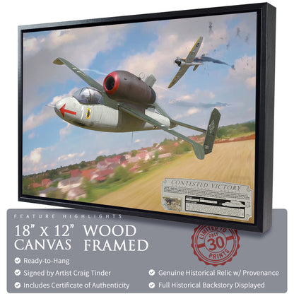 He 162 Salamander - Contested Victory Canvas | INCLUDES: Fuselage Relic