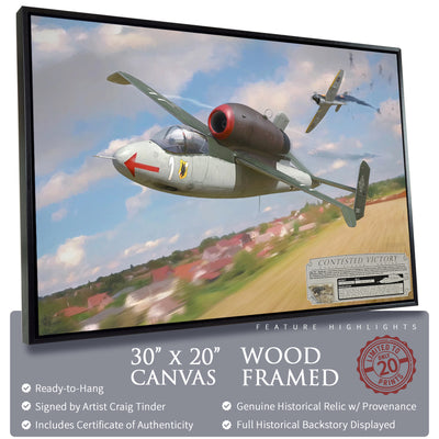 He 162 Salamander - Contested Victory historical relic artwork by Craig Tinder