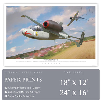 He 162 Salamander - Contested Victory Canvas | INCLUDES: Fuselage Relic