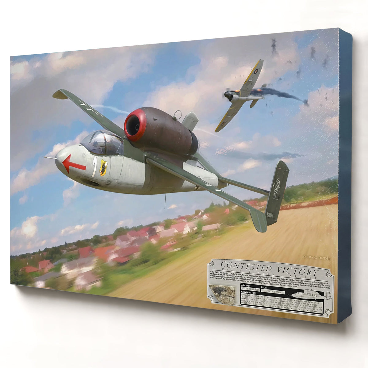 He 162 Contested Victory relic artwork by Craig Tinder