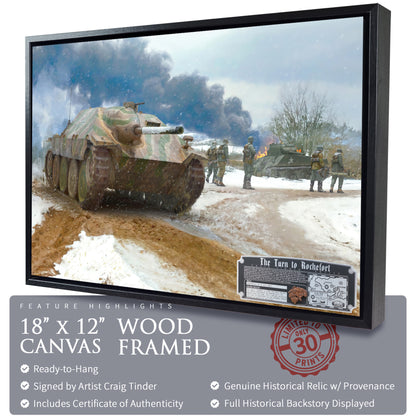 Hetzer Tank Jagdpanzer 38 - The Turn to Rochefort Canvas | INCLUDES: Toolbox Lid Relic