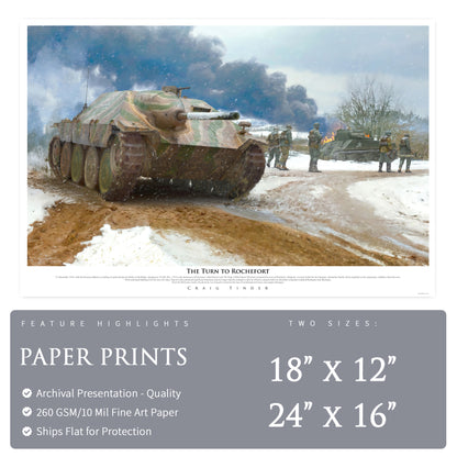 Hetzer Tank Jagdpanzer 38 - The Turn to Rochefort Canvas | INCLUDES: Toolbox Lid Relic