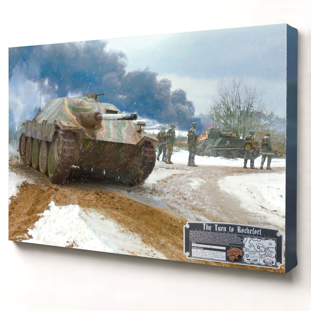Jagdpanzer 38 Hetzer The Turn to Rochefort relic artwork by Craig Tinder