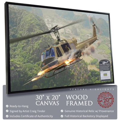 UH-1 Huey Helicopter - Stacked Deck historical relic artwork by Craig Tinder