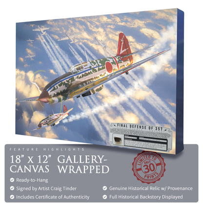 Ki-61 Hein Tony - Final Defense of 357 Canvas | INCLUDES: Engine Canister Piece