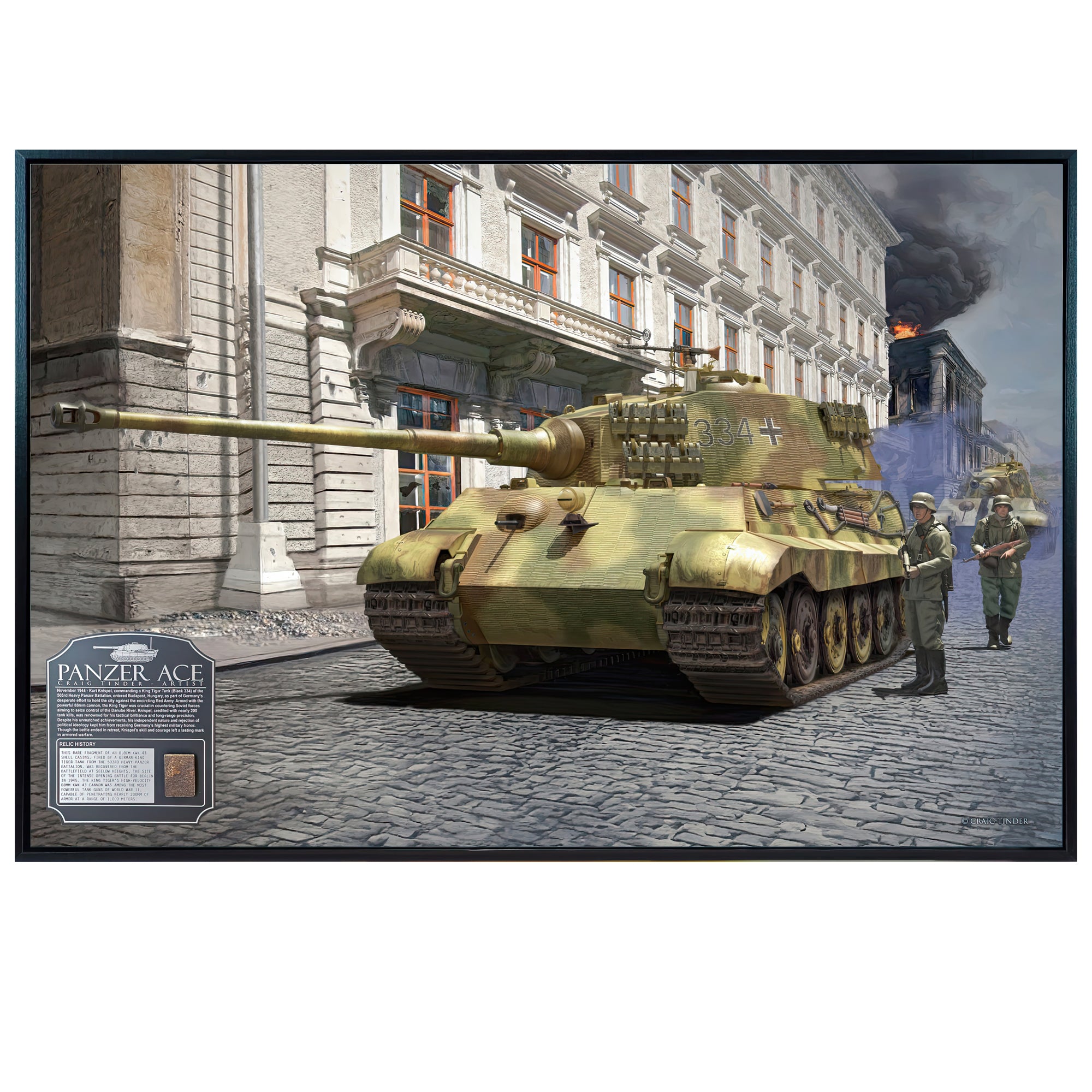 Panzer Ace - King Tiger Tank Canvas | INCLUDES: KwK 43 Shell Fragment