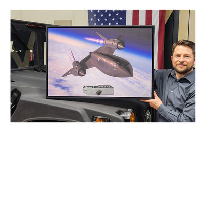 SR-71 Blackbird - Mach 3.2 Canvas | INCLUDES: Titanium SR-71 Relic