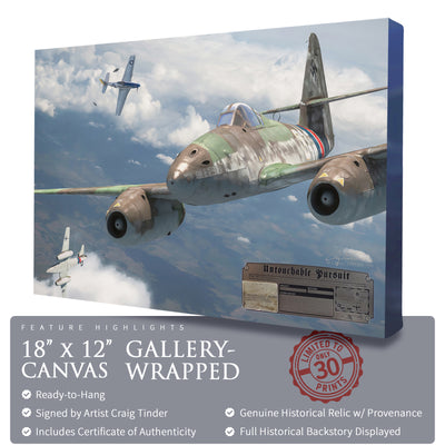 Me 262 Swallow - Untouchable Pursuit historical relic artwork by Craig Tinder