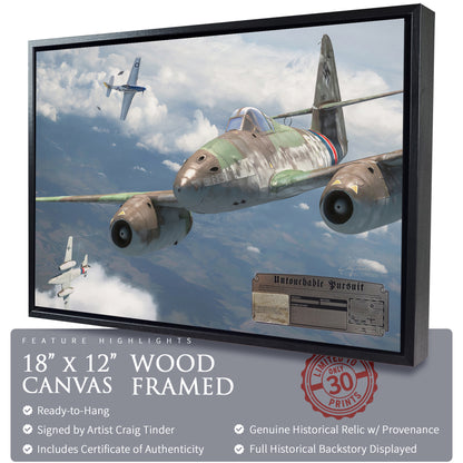 Me 262 Swallow - Untouchable Pursuit Canvas | INCLUDES: Wing Skin Relic