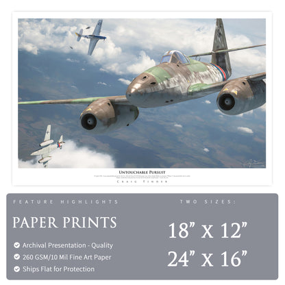 Me 262 Swallow - Untouchable Pursuit Canvas | INCLUDES: Wing Skin Relic