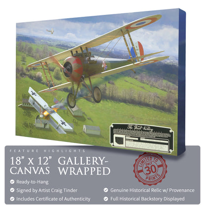 Nieuport 28 - The First Victory Canvas | INCLUDES: Stabilizer Fabric Piece