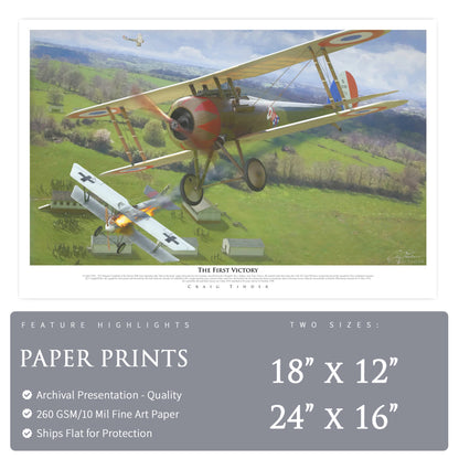 Nieuport 28 - The First Victory Canvas | INCLUDES: Stabilizer Fabric Piece