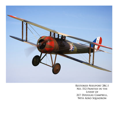 Nieuport 28 - The First Victory Canvas | INCLUDES: Stabilizer Fabric Piece