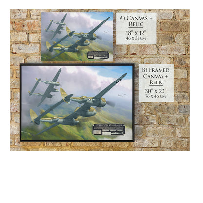 P-38 Lightning - Operation Vengeance Canvas | INCLUDES: Oil Tank Fragment