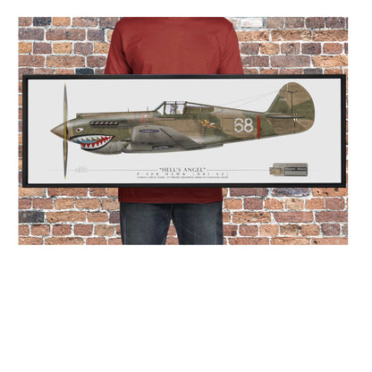 P-40 Warhawk - Flying Tiger Framed Canvas | INCLUDES: Air Intake Relic