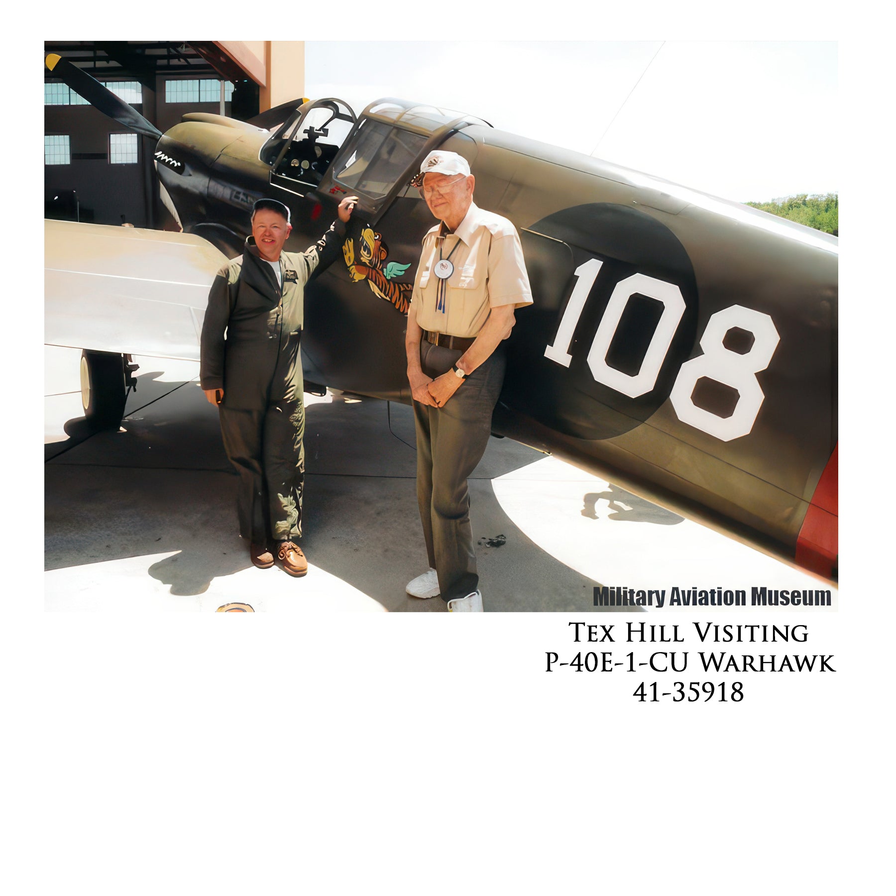 P-40 Warhawk - Tex Hill Framed Canvas | INCLUDES: Aluminum Relic