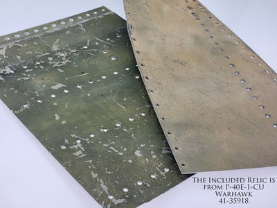 P-40 Warhawk Relic Plaque - 8"x10" with authentic historical relic