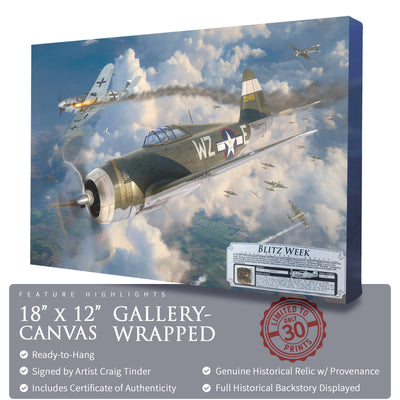 P-47 Thunderbolt - Blitz Week historical relic artwork by Craig Tinder